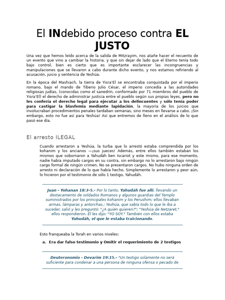 El Juicio Injusto Contra EL JUSTO | PDF | Jesús | Poncio Pilato