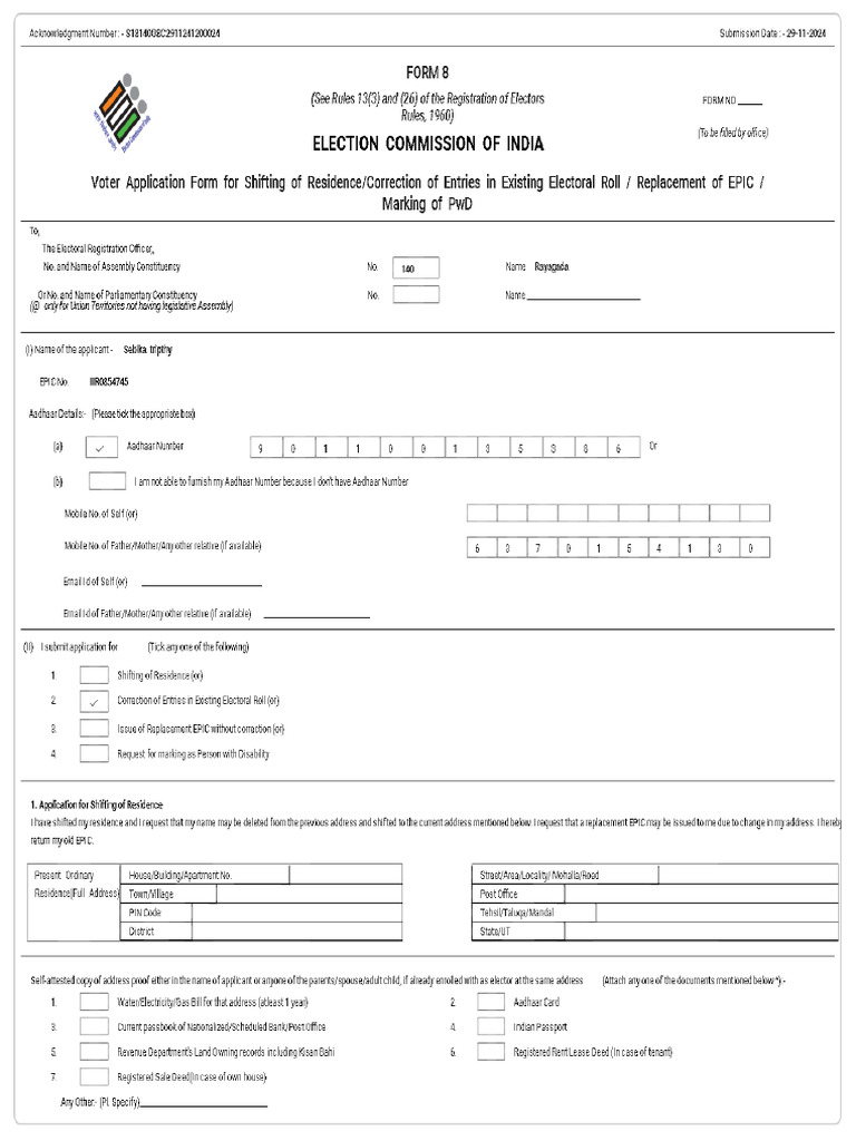 Voter Idf | PDF