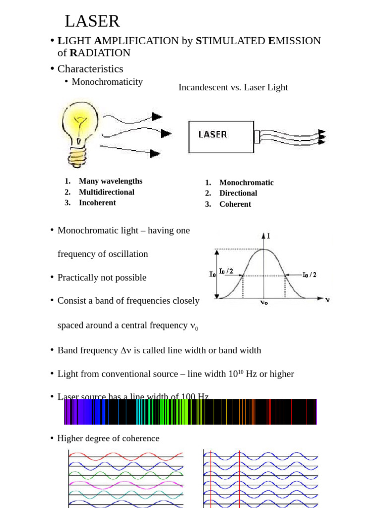Understanding Laser Emission Mechanisms | PDF | Laser | Emission Spectrum