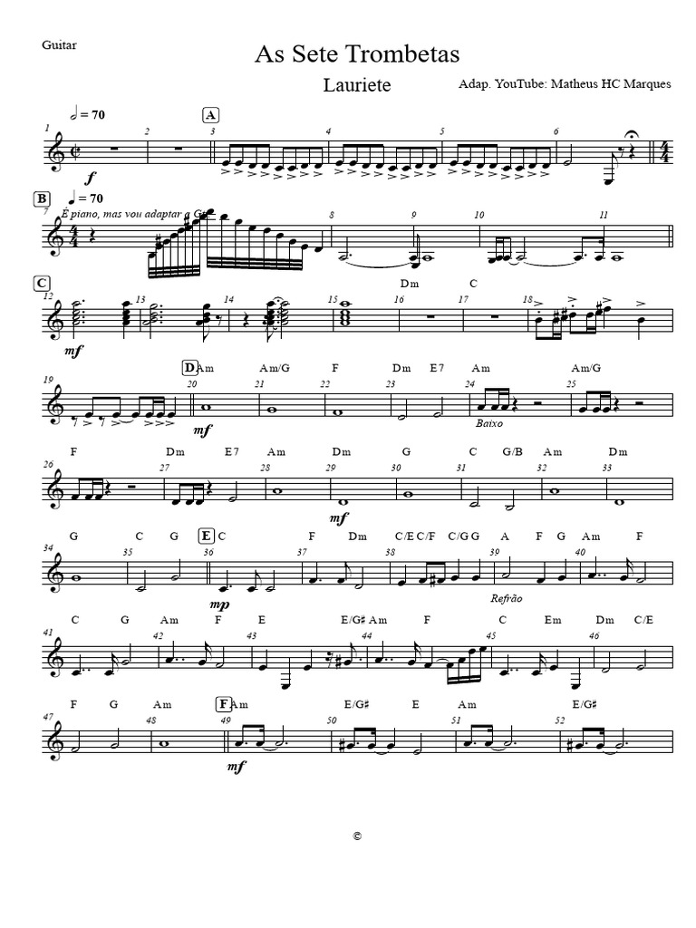 As Sete Trombetas Guitar Pdf