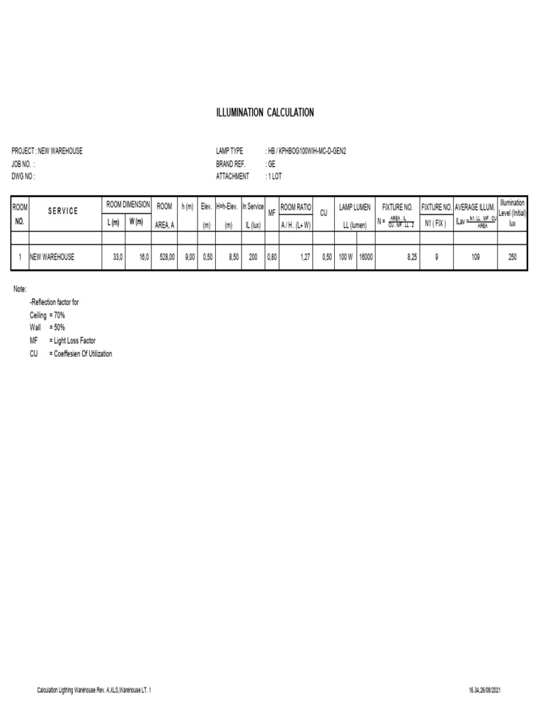 calculation-ligthing-warehouse-phase-1-rev-a-pdf-lighting