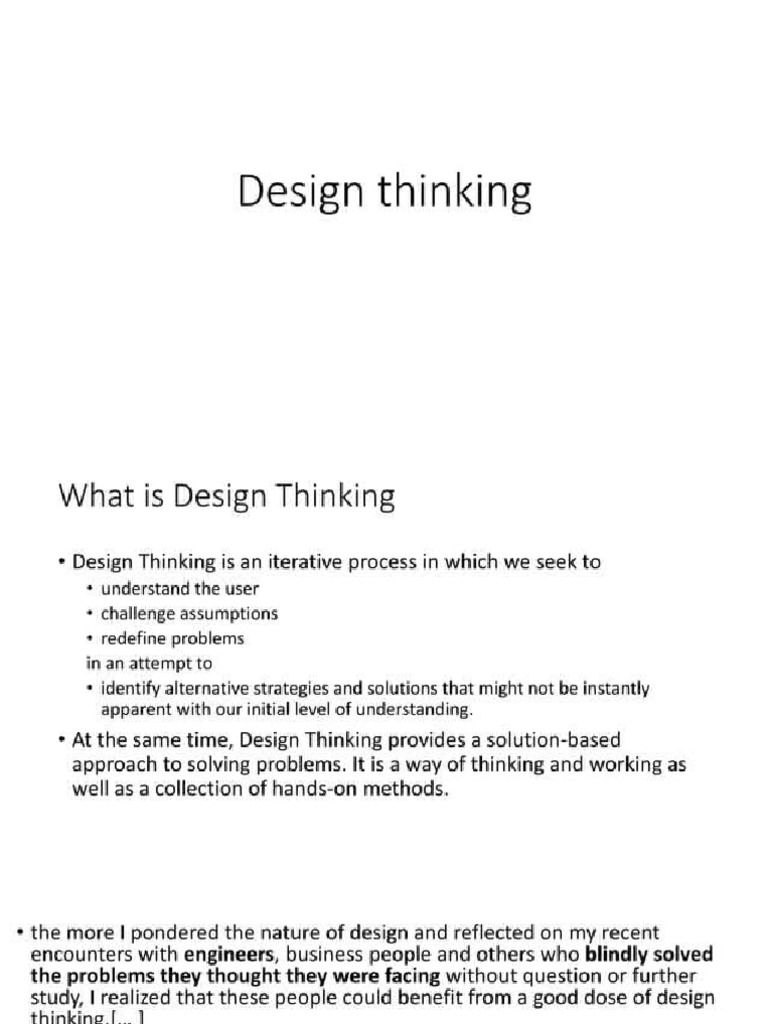 Design Thinking Process | PDF