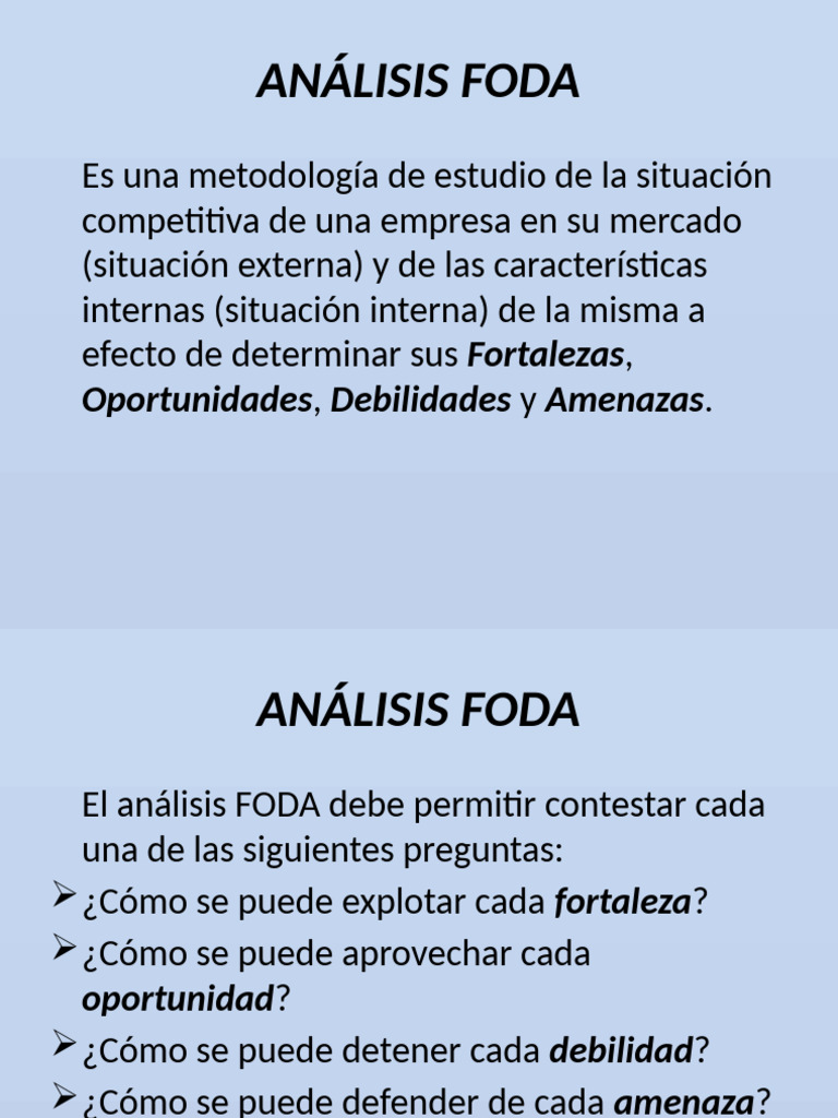 Análisis FODA: Estrategias Competitivas | PDF | Análisis FODA | Economias