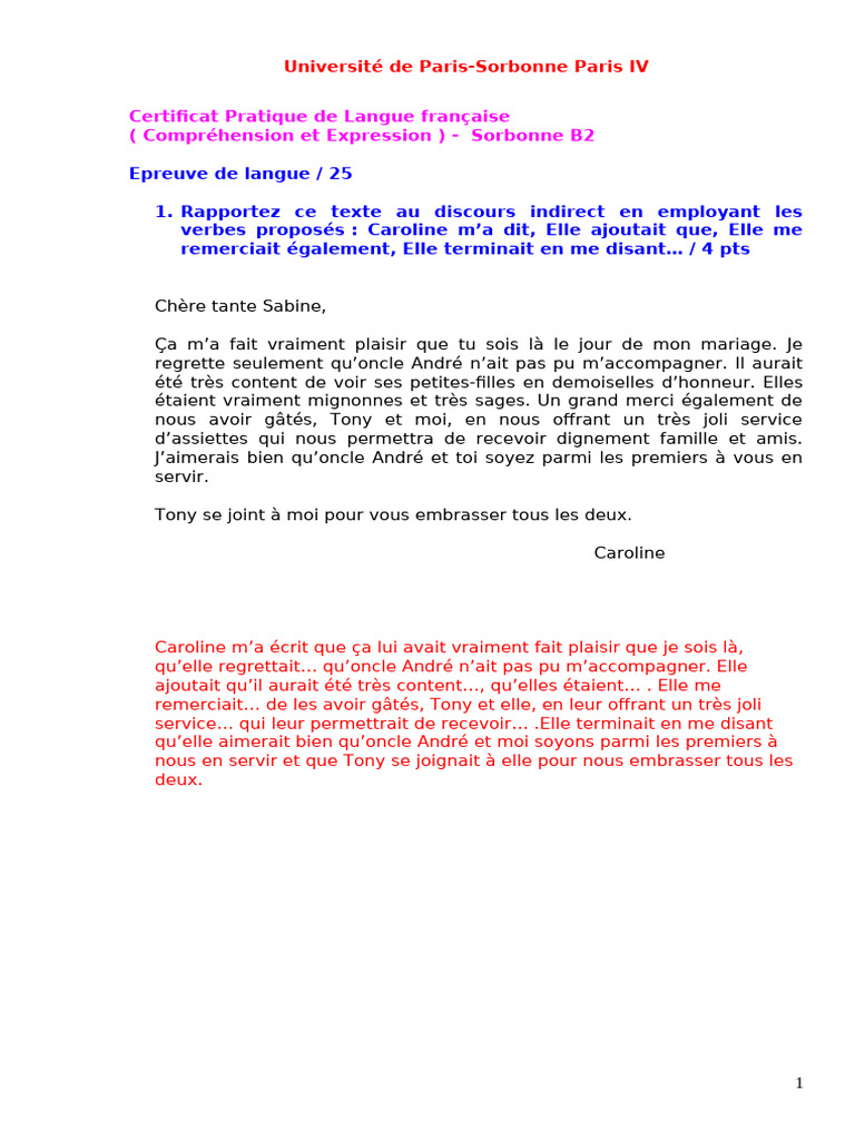 Certificat B2 : Épreuves de langue française | PDF | Bonheur | Albert Camus