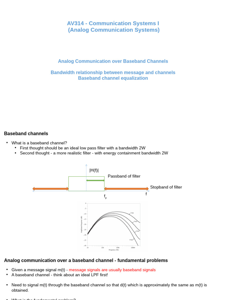 Lecture05 AnalogCommunication BasebandChannels | PDF | Bandwidth ...