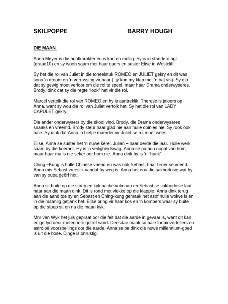 Skilpoppe Opsomming | PDF