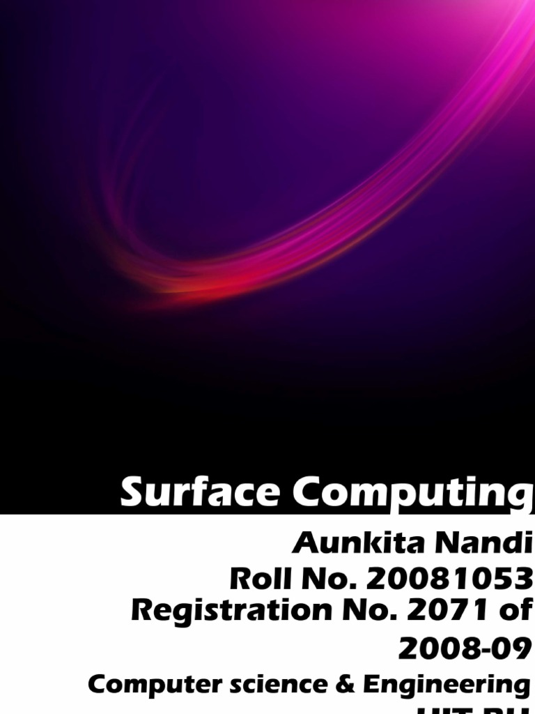 Microsoft Surface Computing Overview | PDF | Touchscreen | Radio ...