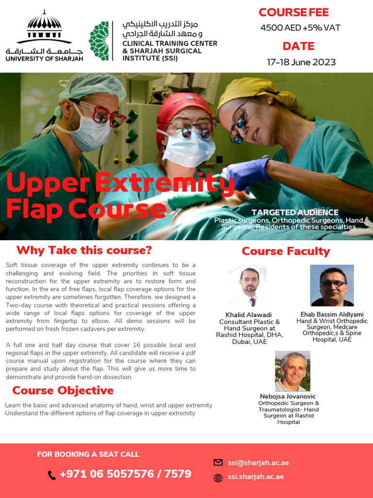 Flap Course Brochure V2 PDF Arm Human Anatomy