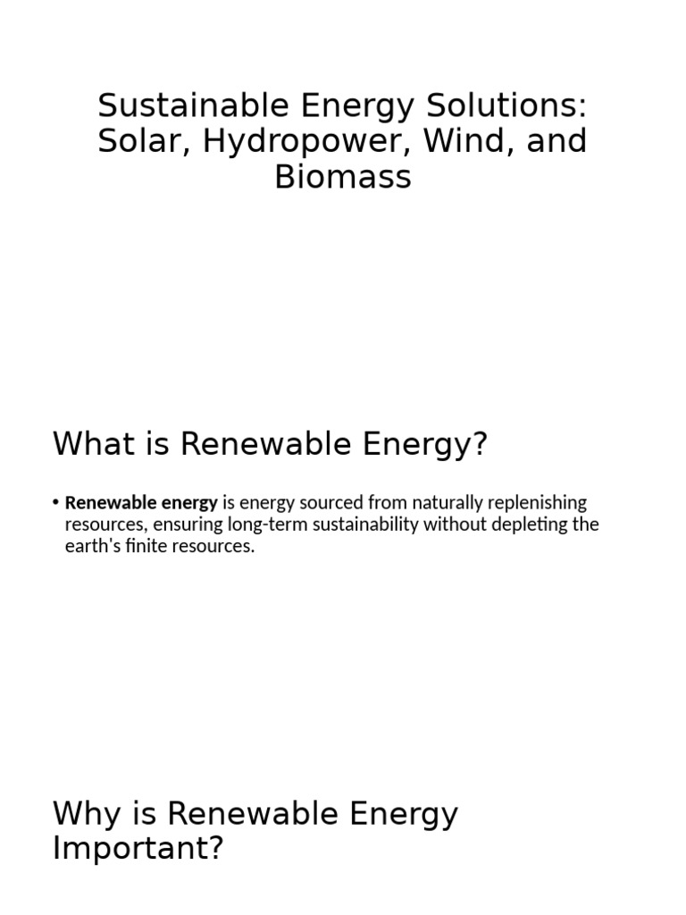 Sustainable Energy Solutions | PDF | Renewable Energy | Solar Energy