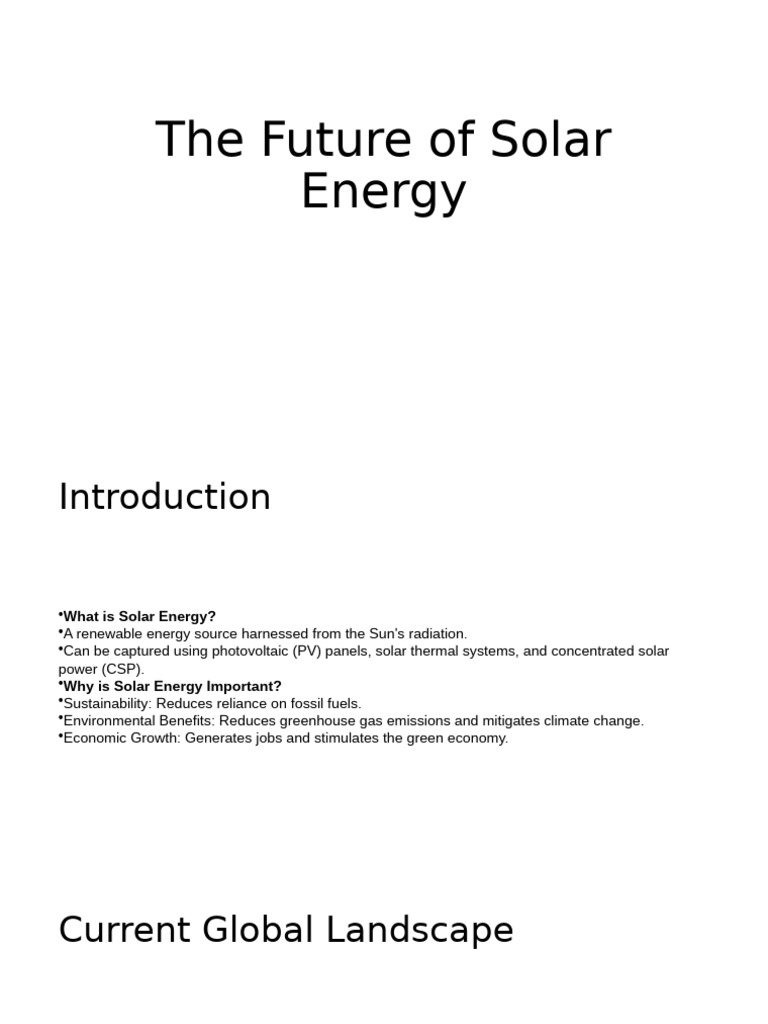Future Trends in Solar Energy | PDF | Solar Power | Renewable Energy