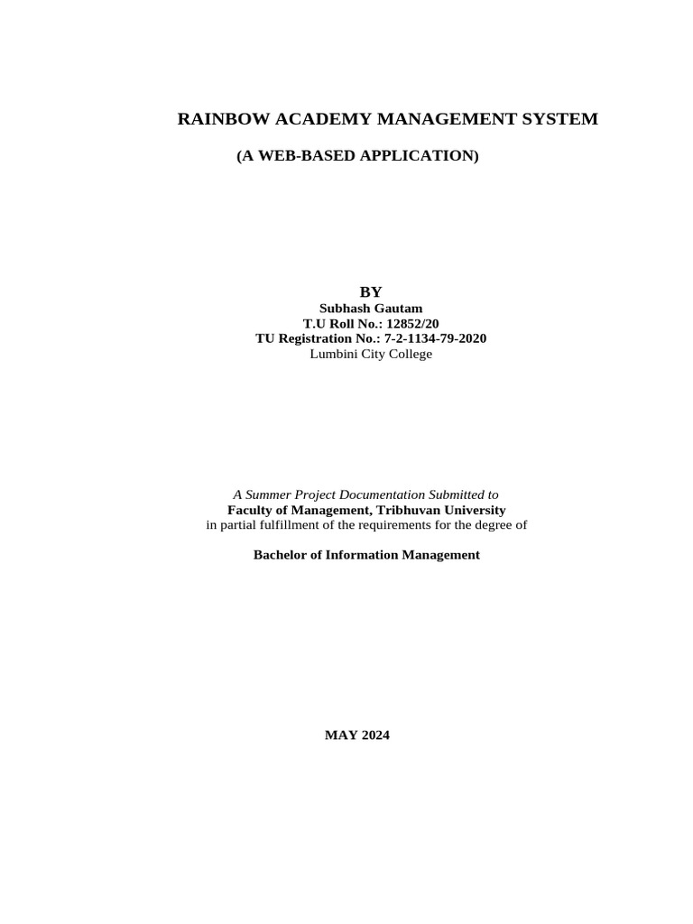 Academy Management System | PDF | Software Development Process ...