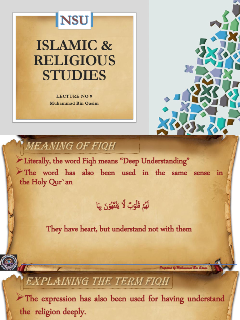 Islamic Law & Jurisprudence Slides | PDF | Sharia | Hadith