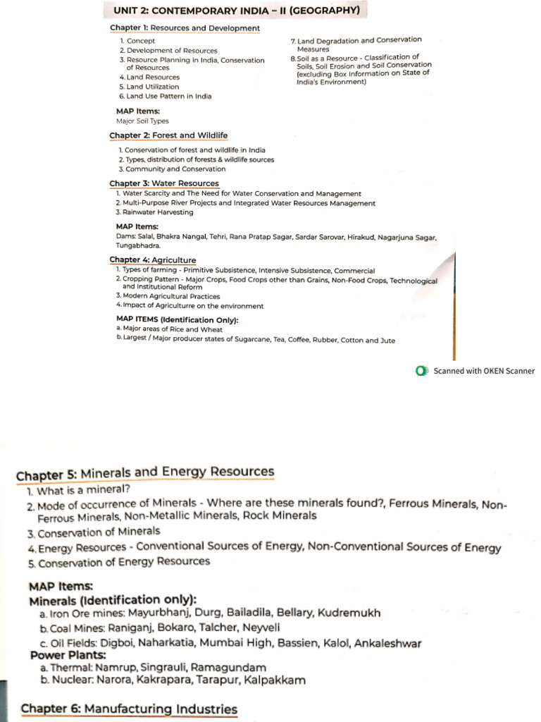 Geography - Main Topics and Subtopics Along With Map | PDF
