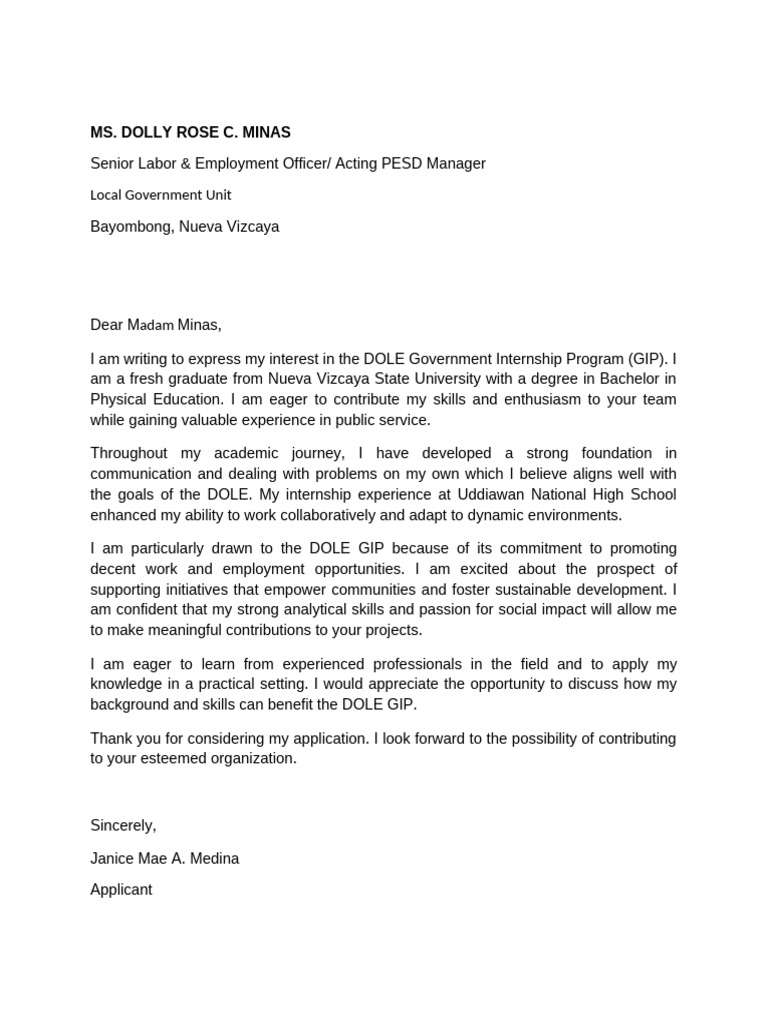 Final App Letter | PDF