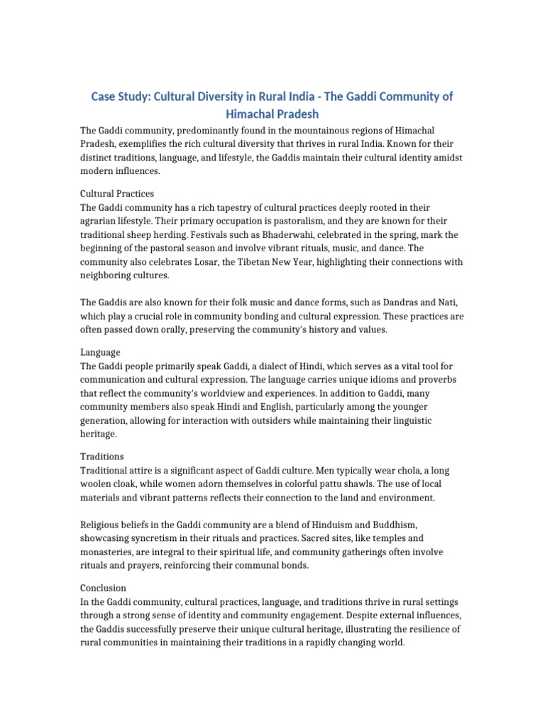 Gaddi Community: Culture and Traditions | PDF | Traditions | Community