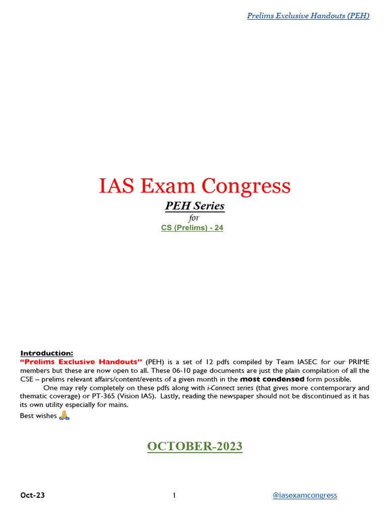 IAS Prelims 2024 Prep Guide | PDF