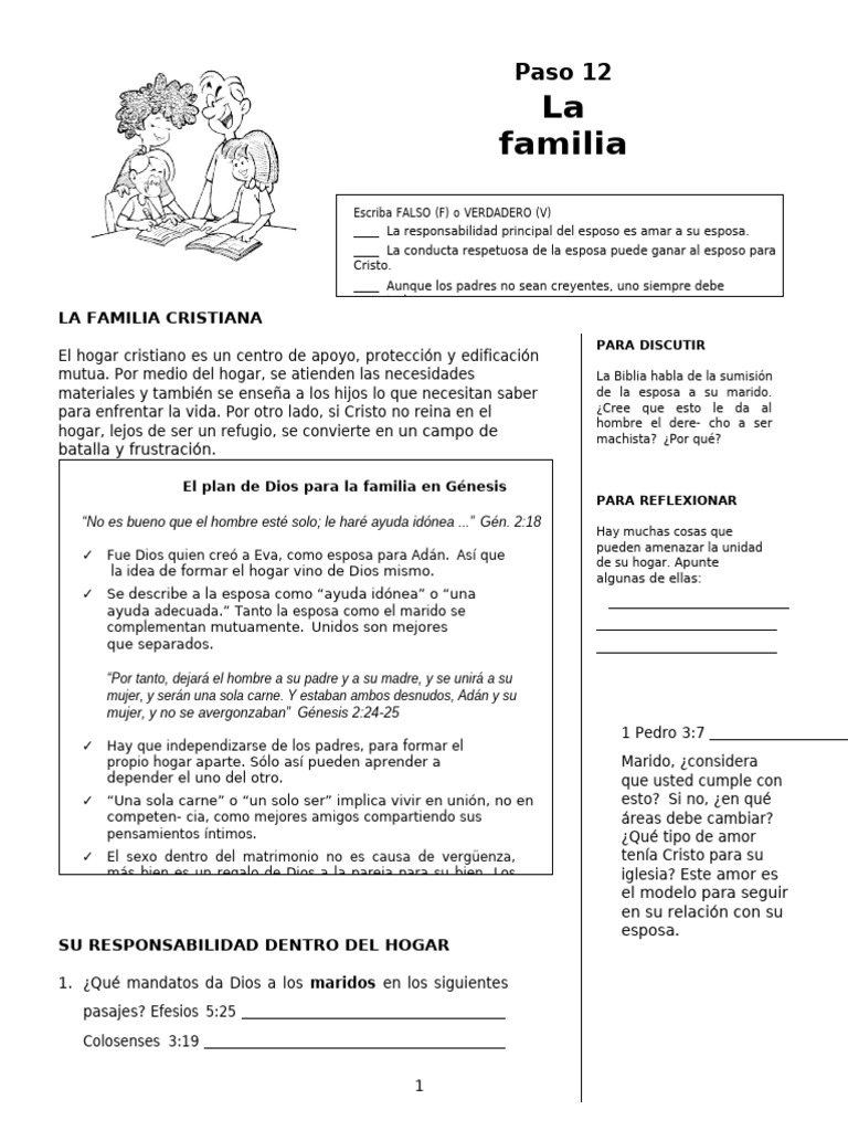 Paso 12 La Familia | PDF | Amor | Cristo (título)