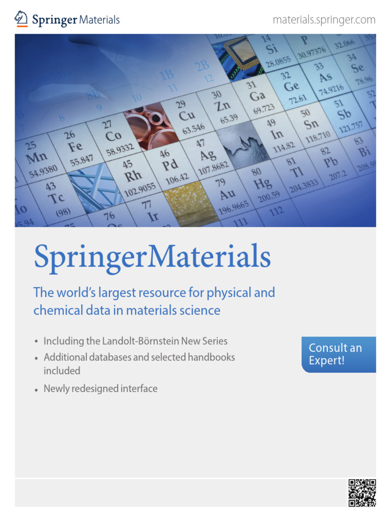 SpringerMaterials (Database) | PDF | Databases | X Ray Crystallography