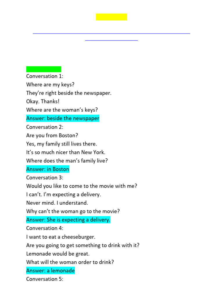 Versant Conversation Practice Guide | PDF