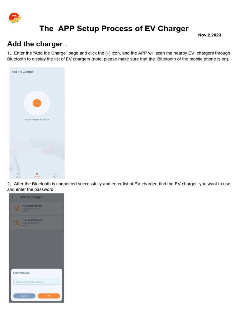 EV Charger App Setup Guide | PDF | Battery Charger | Computer Hardware