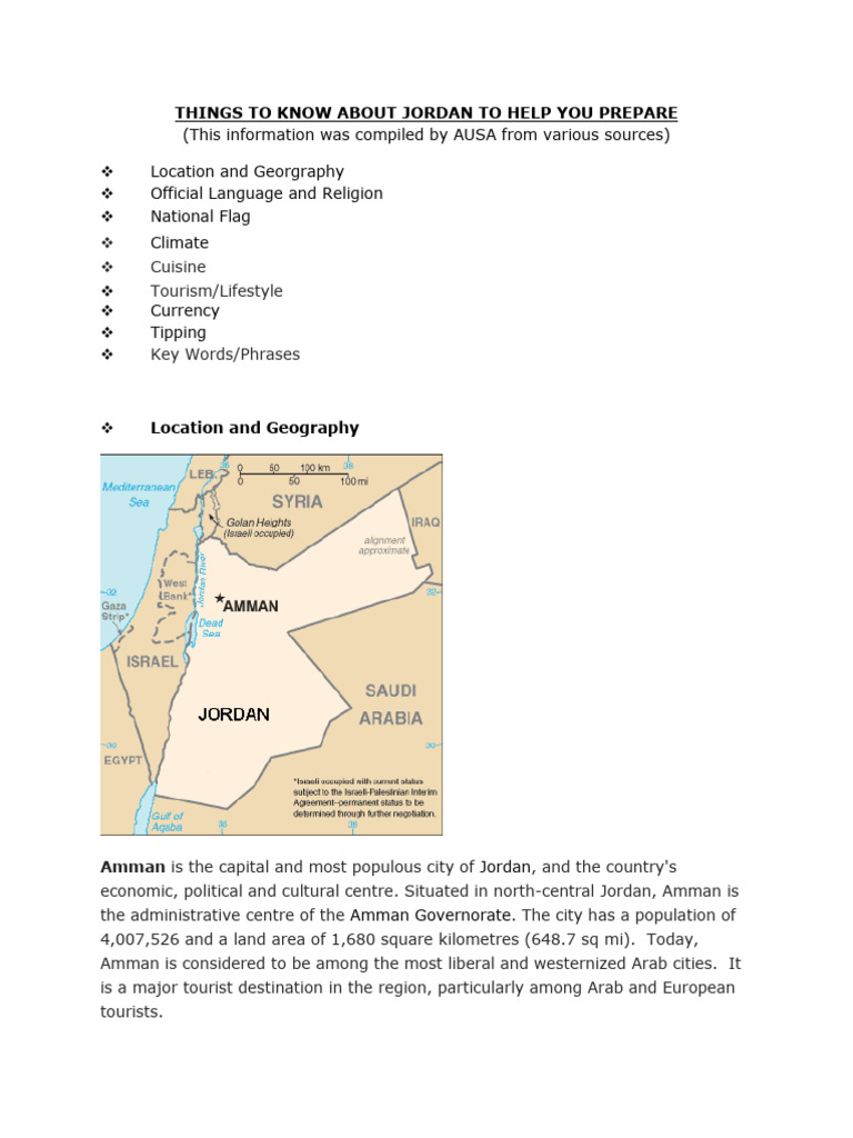 Jordan Travel Essentials | PDF | Jordan | Cuisine
