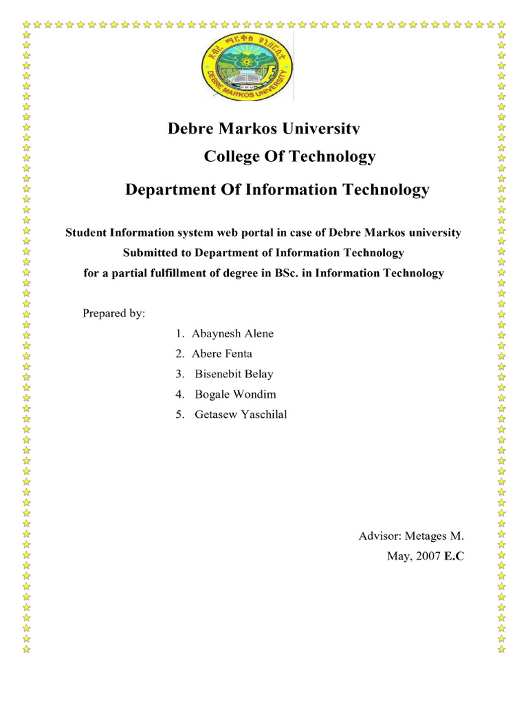 Student Information System Portal Project | PDF | Java (Programming ...
