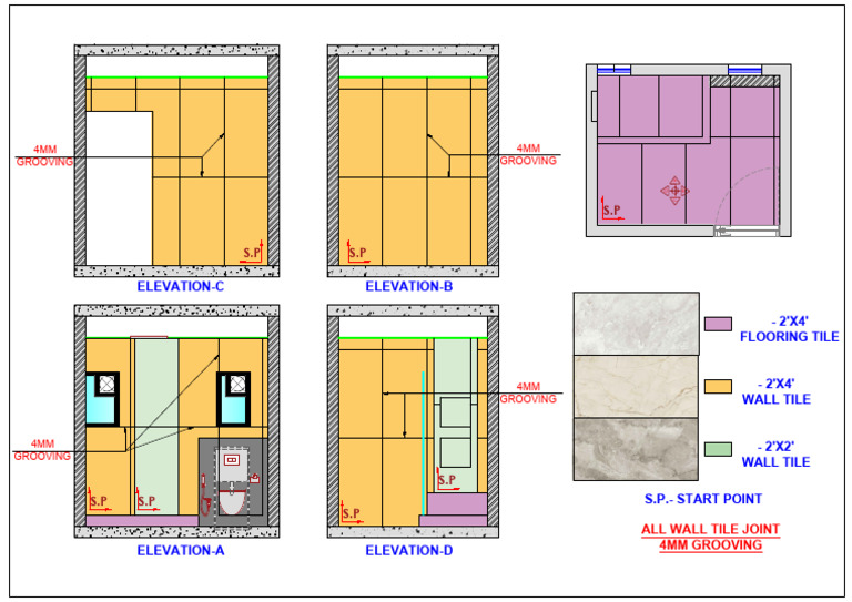 Tile Details in Toilet | PDF