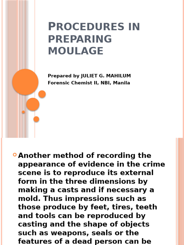 Moulage Techniques in Forensic Science | PDF