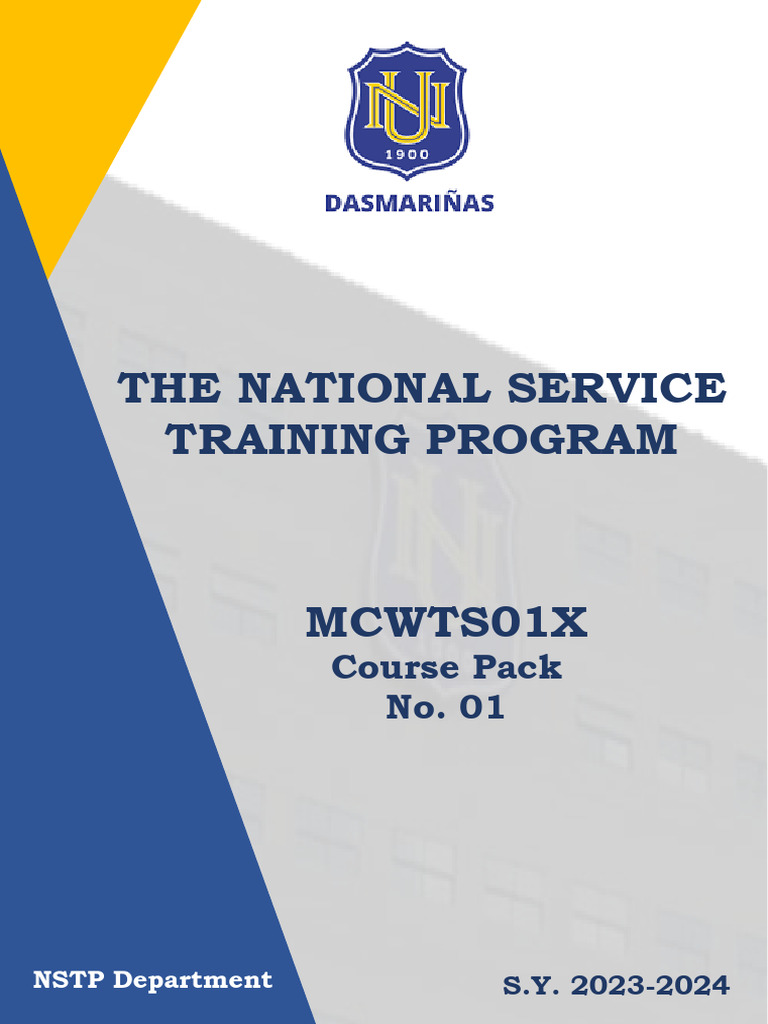 Cm 001 Week 1 2 Nstp1 The National Service Training Program Pdf