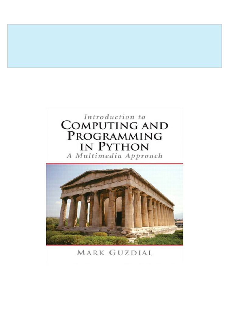 [Ebooks PDF] download Introduction to Computing and Programming in ...