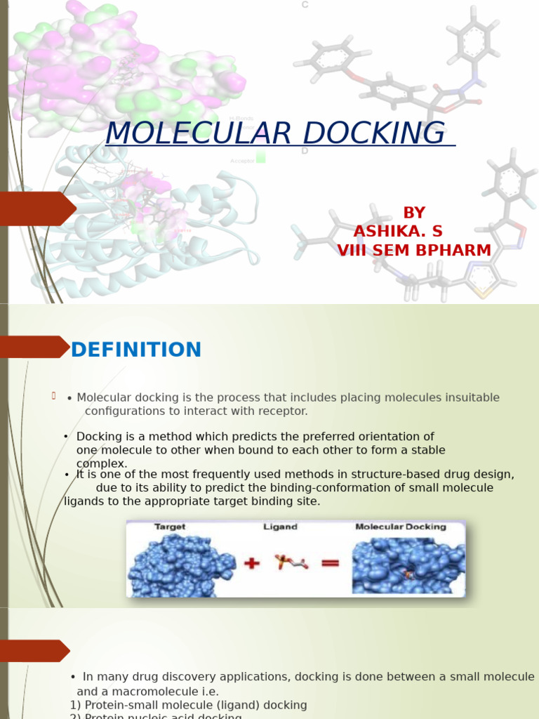 Molecular Docking in Drug Discovery | PDF | Docking (Molecular ...