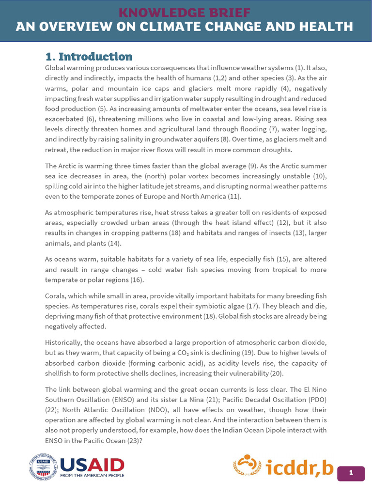 Climate Change's Impact on Health | PDF | Climate Change | Greenhouse Gas