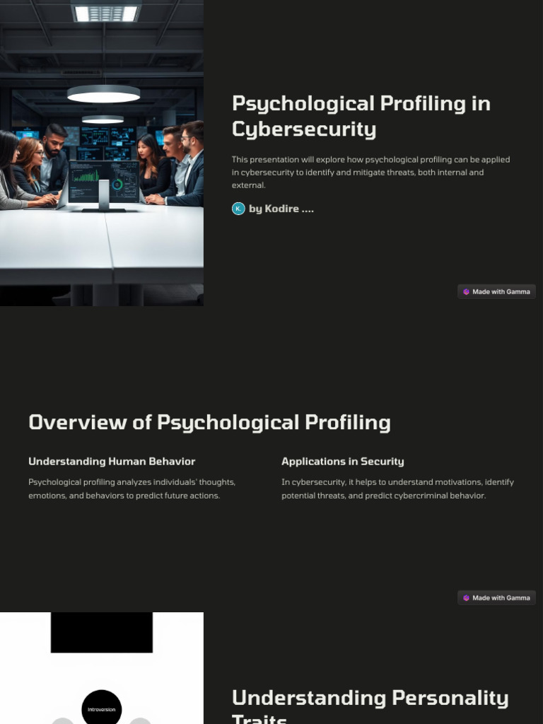 Psychological Profiling in Cybersecurity | PDF | Computer Security ...