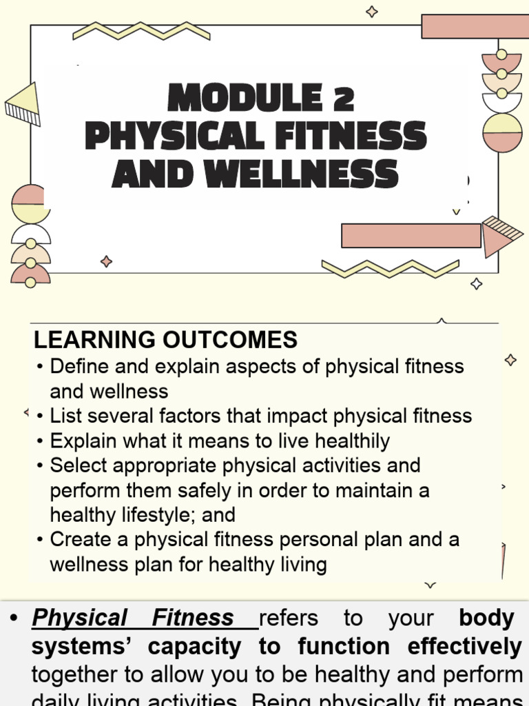 Fitness and Wellness Module Overview | PDF | Physical Fitness | Psychology