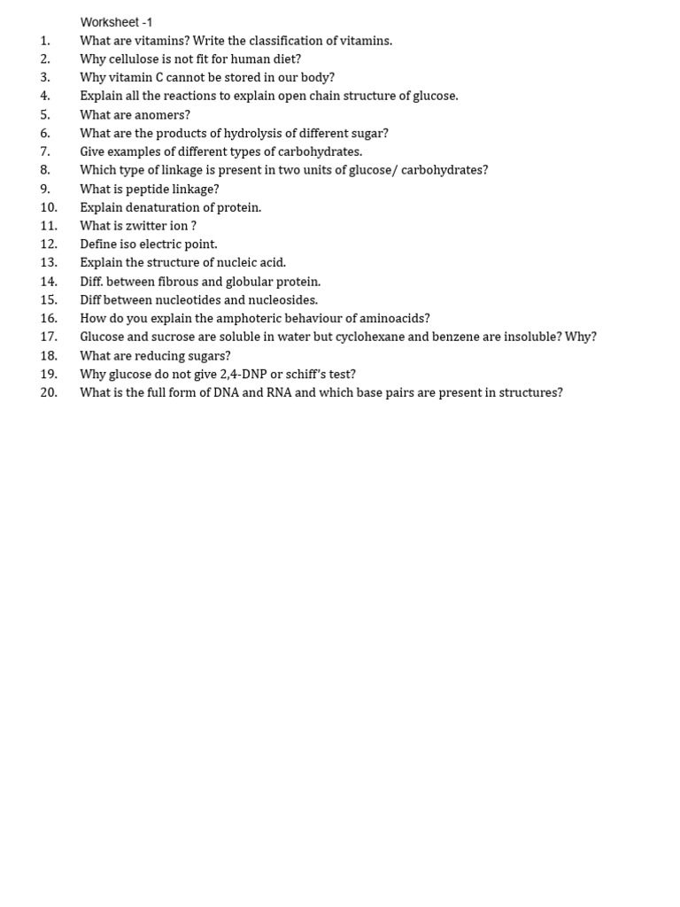 Worksheets Chemistry 1 | PDF | Amine | Transition Metals