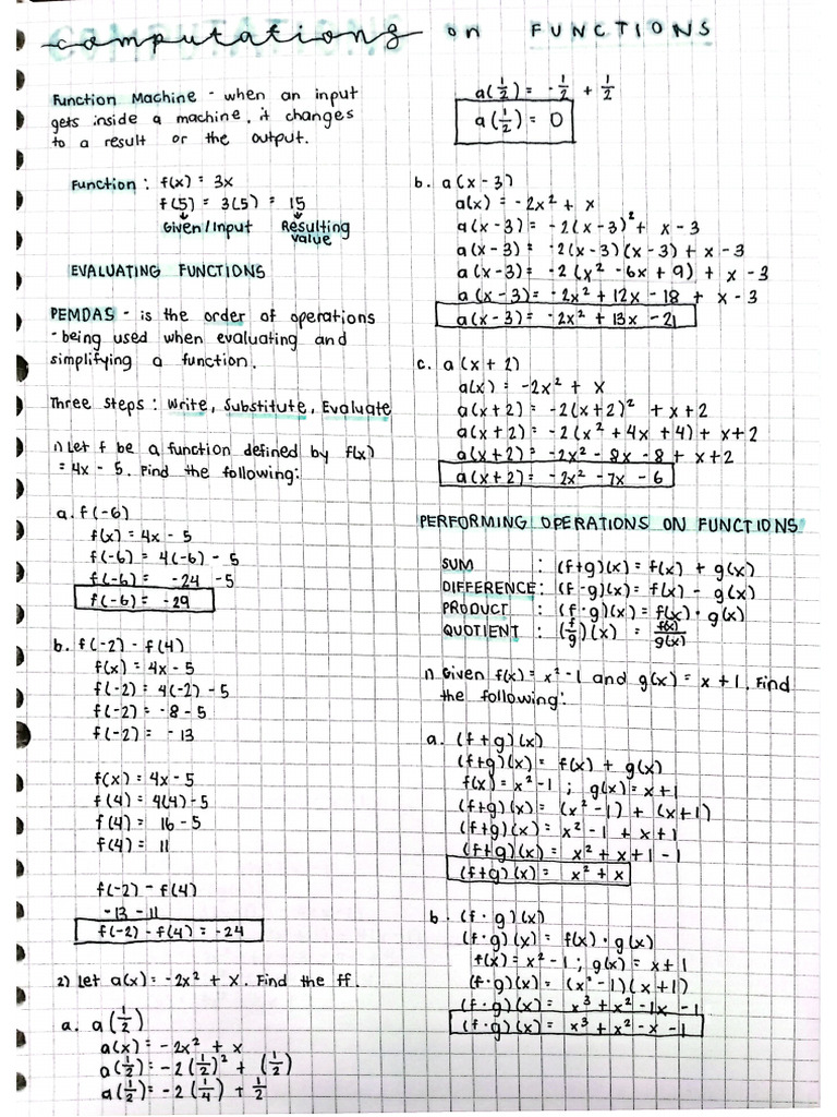 Computations On Functions | PDF