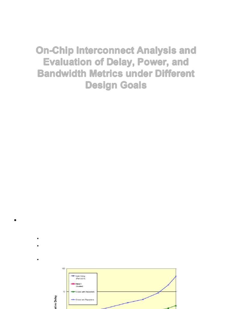 On-Chip Interconnect Analysis & Evaluation of Delay, Power | PDF ...