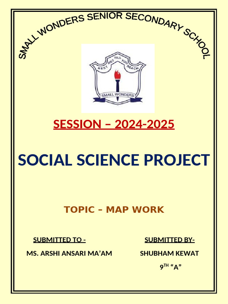 SESSION - 2024-2025: Social Science Project | PDF
