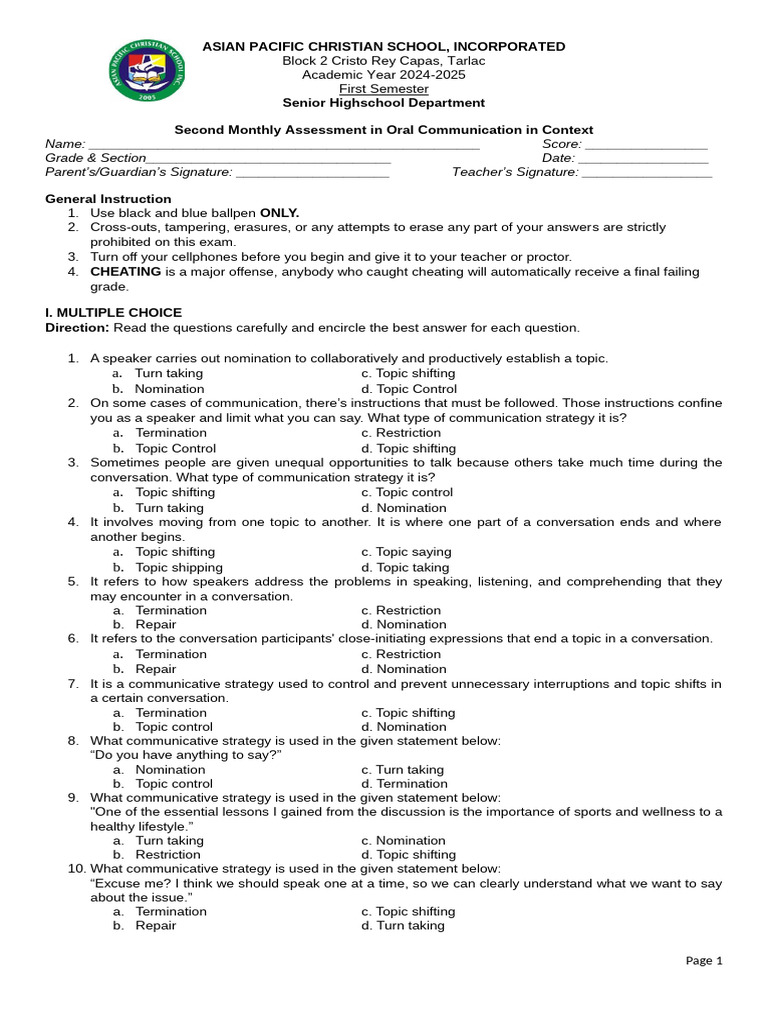 Q2 Oral Com Monthly Pdf Persuasion Human Communication