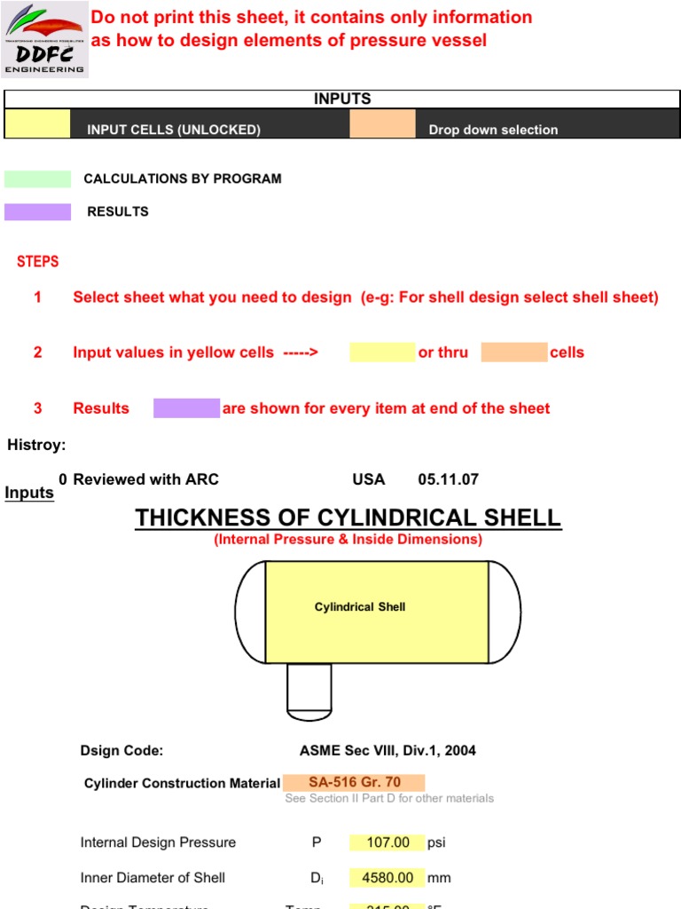 Design Calculations For Pressure Vessels PDF Pipe (Fluid Conveyance