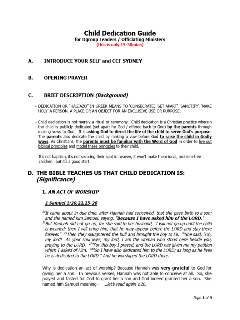 Understanding Child Dedication Meaning | PDF | Eternal Life ...