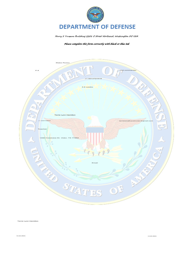 Special Forces Family and Friends Information Form 5 | PDF