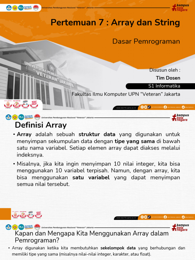 Panduan Array dan String dalam C | PDF