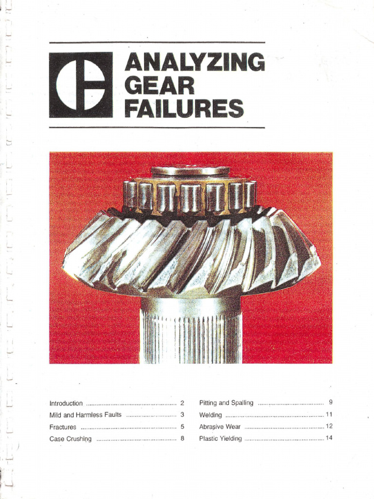 Gears Failure Analysis Pdf