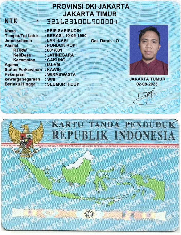 Foto KTP Pria Jakarta Timur | PDF