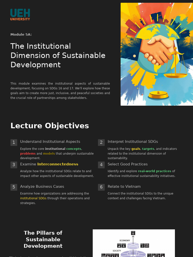 Institutional Aspects of Sustainable Development | PDF | Sustainability ...