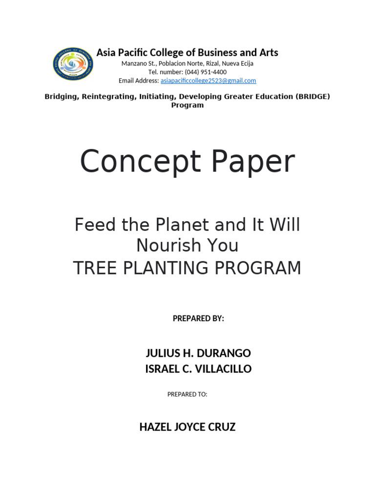 concept paper | PDF | Trees | Flood