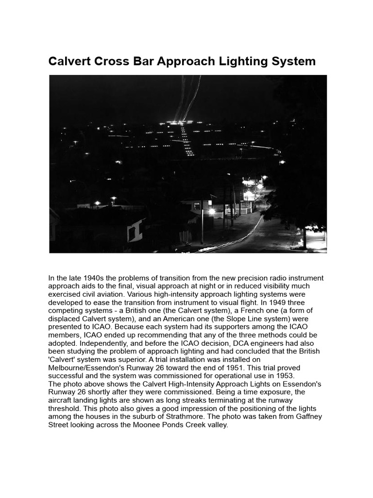 Calvert Approach Lighting System