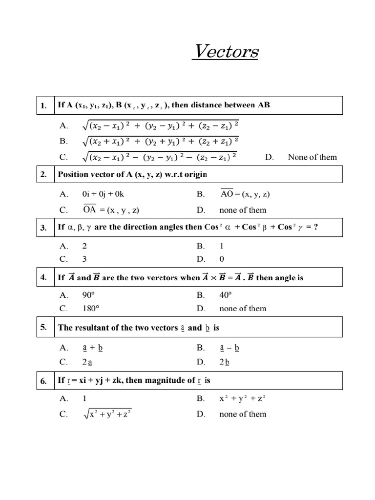 Vector | PDF