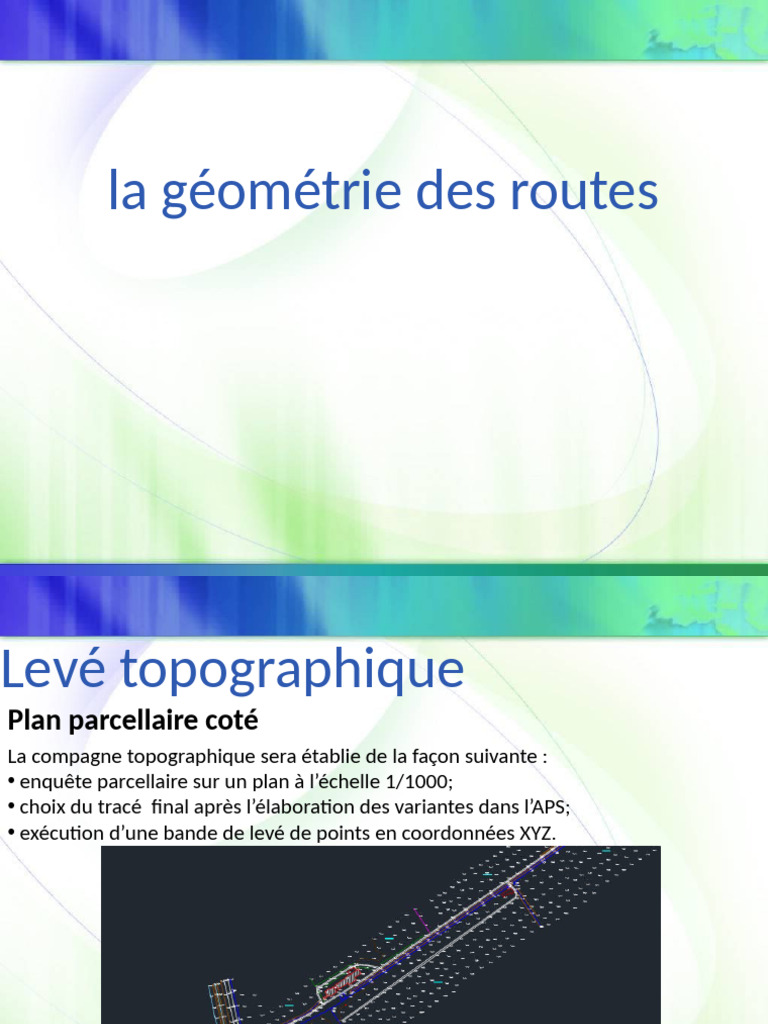 Géométrie et tracé des routes | PDF